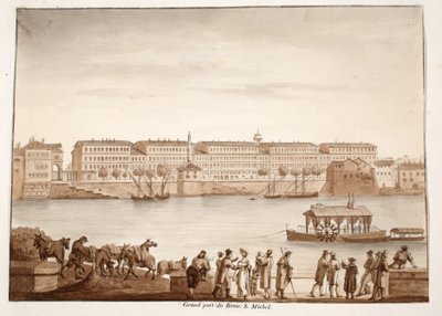 Porto di Ripa Grande and Ospizio di S. Michele, 1833 by Agostino Tofanelli